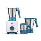 Philips Steel 3-Jar Mixer Grinder, 500-Watt,White , HL7535/01