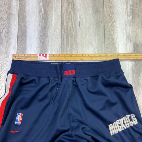 VINTAGE Nike Team Houston Rockets Pants Mens 2XL Blue Warm Up NBA Basketball Men - Picture 6 of 12