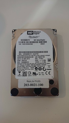 [LOT OF 2] Western Digital VelociRaptor 250GB, 2.5" 10K RPM