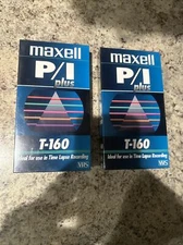 Lot Of 2 Blank Maxell T-160 Time Lapse VHS Tapes - New/Sealed USA FAST SHIPPING