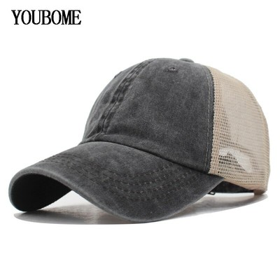Mens Baseball Cap Mitsubishi-HVAC-Units-red-Logo-All Cotton Mesh Casual Trucker Hats