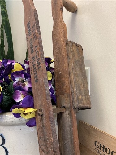 Antique Acme Hand Corn Seed Planter Seeder  Wooden Farm Tool Patent Sept 11 1900 - Picture 10 of 24