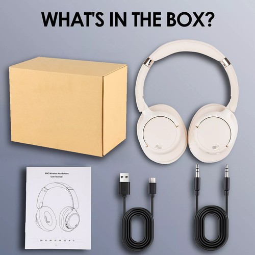 Wireless Bluetooth Headphones Headset Stereo Over-Ear Earphones Noise Cancelling - Picture 10 of 10