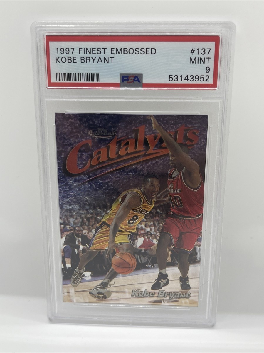 その他 97-98 Topps Finest Kobe Bryant CATALYSTS KOBE BRYANT CATALYSTS 1997 Topps Finest #137 Lakers MINT PSA