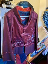 Vintage Silk Asian Jacket - Size Medium