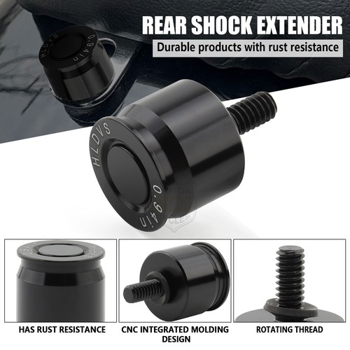 Black CNC Rear Fender Seat Bolt Screw Nut Tab Mount Knob For Harley Toouring 96+ - Picture 3 of 9