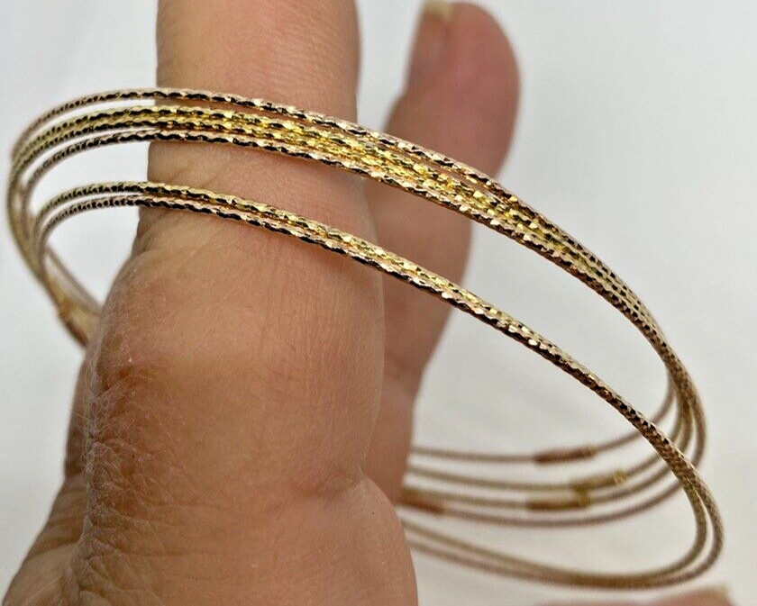 Sterling Silver 13 Stack Thin petite decorative b… - image 7