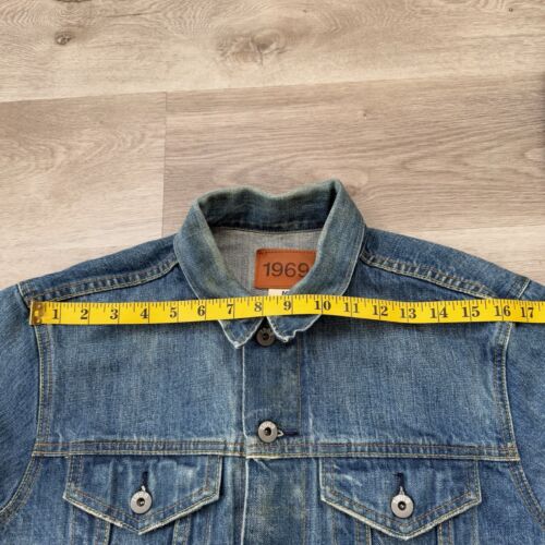 Gap 1969 Japanese Premium Selvedge Western Vintage Trucker Denim Jacket Mens M - Picture 12 of 14