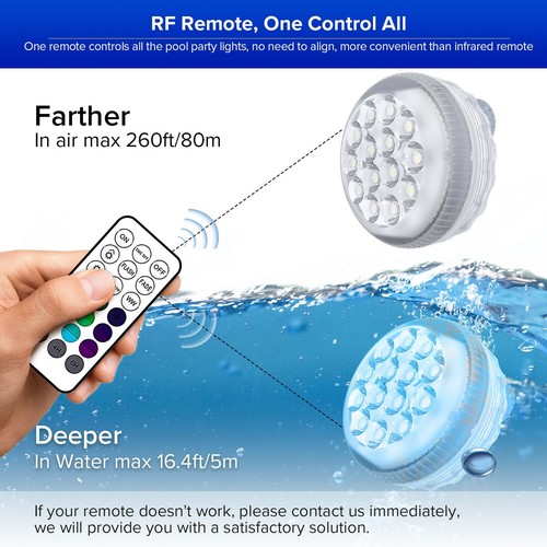 Pool Light Underwater Swimming RGB Color Led Pool Lights battery W/Remote SANSI - Picture 14 of 44