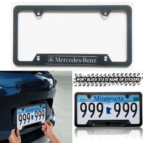 2PC License plate frame holder Aluminum Alloy for US car Mercedes Benz auto - Picture 3 of 5