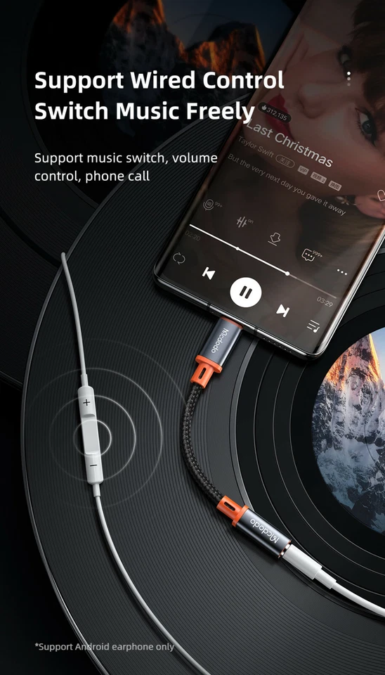 Mcdodo USB C to 3.5mm Jack Aux Headphones Audio DAC Adapter Braided Cable 11cm - Image 3 of 4