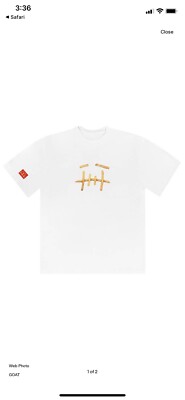 コラボ★Travis Scott x McDonald's★Fry ポテト半袖Tシャツ Travis Scott Cactus Jack x Mcdonald Unisex Round-neck Black