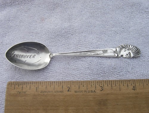 Vintage VANCOUVER Canada Sterling Souvenir Demi Spoon BM CO.-NR