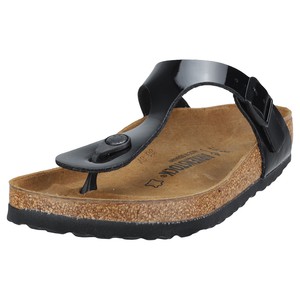 Birkenstock Gizeh Birkoflor Regular Fit Donna Black Patent Sandali 38 EU Birkenstock Gizeh Birkoflor Regular Fit Donna Black Patent Sandali 38 EU