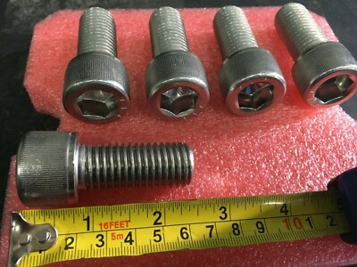Lot of (10) SS #316 Allen Bolt, 3/4'' diameter x 1-3/4'' long, 10 threads per inch