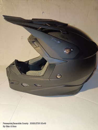 MotorCross/Dirt Bike Helmet (Matte-Black) GLX GX623 DOT XL-Youth ATV Offroad - Foto 3 di 11