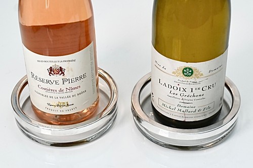 Coppia sottobicchieri di qualità argento sterling e cristallo/vetro champagne/vino 718g - Foto 17 di 24