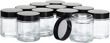 4OZ Glass Jars with Lids, Hoa Kinh Small Glass Jars, 12 Pack Empty Round Cann...