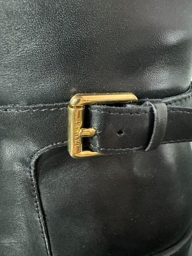 RALPH LAUREN MADISEN LEATHER RIDING BOOTS Black Block Heel Size 5B - Picture 15 of 19
