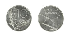 r44_69) Italia Repubblica in Italma - 10 Lire 1955 Spighe