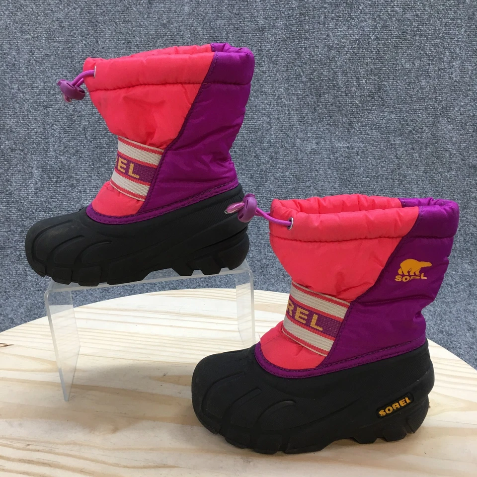 Sorel Botas Niño 10 Cub Invierno Nieve Púrpura Rosa Media Pantorrilla Impermeables NL1961-634 Foto 3 de 4