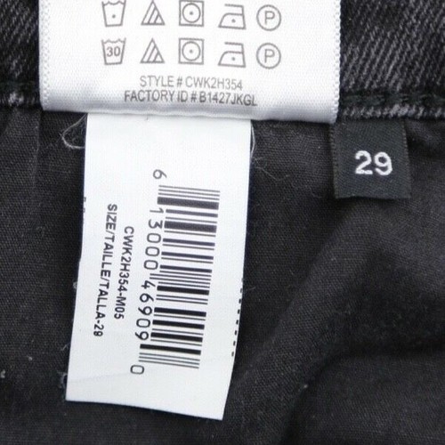 Pantalones de mezclilla para mujer BCBG Maxazria rectos negros elásticos talla 29 (MSR 32x30) - Imagen 6 de 9