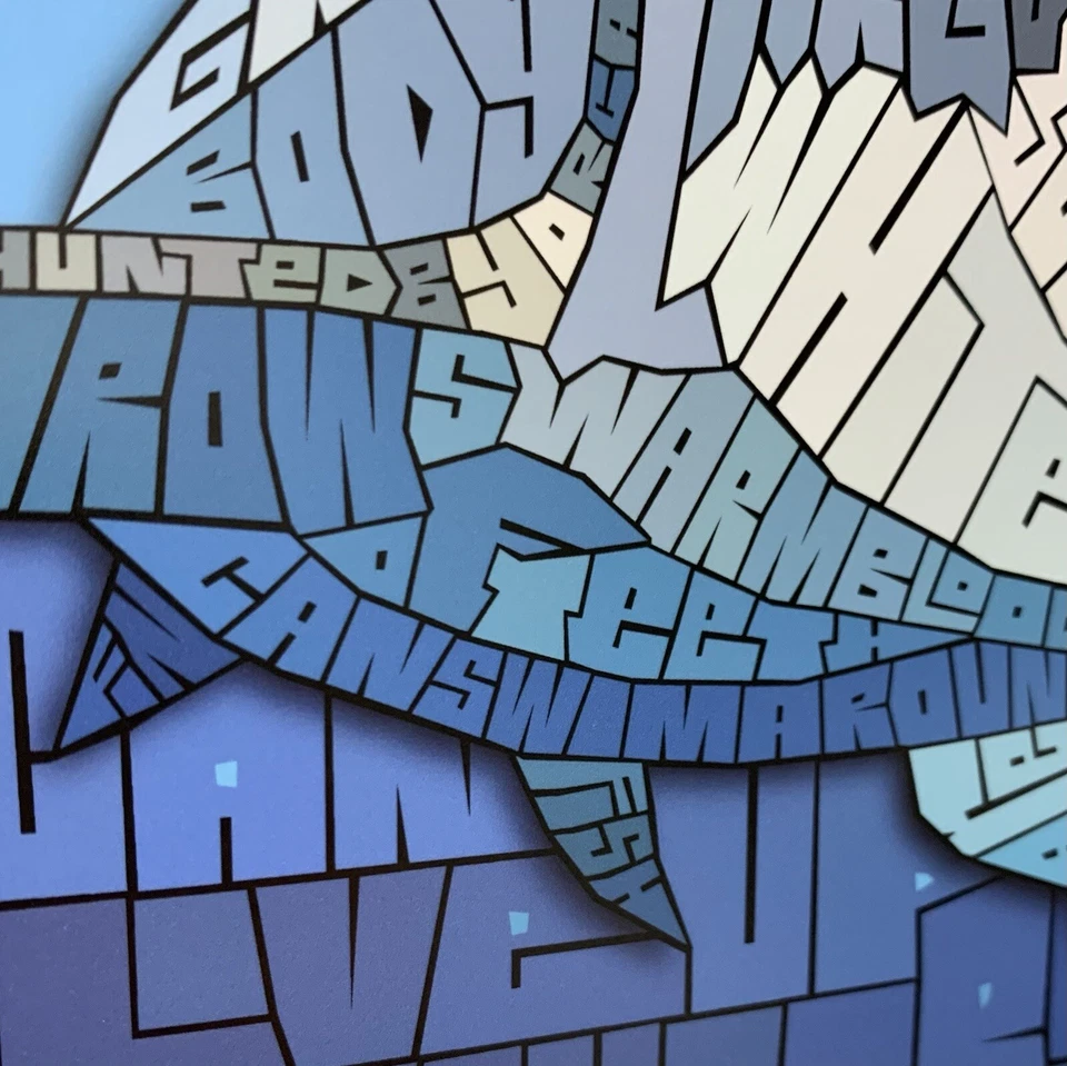 Nuevo regalo único - regalo de cumpleaños perfecto para él/su amante de los tiburones impresión artística Foto 4 de 4