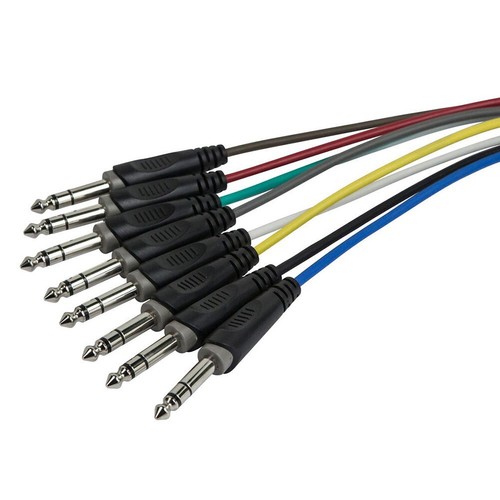 3FT 8-Channel 6.35mm 1/4" TRS Stereo Male to Male Pro Audio Snake Cable 26AWG - Picture 3 of 4