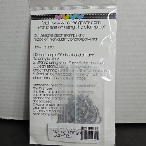 CC Designs Spring Things CCD-0133 Clear Stamps Set NEW - Picture 3 of 3
