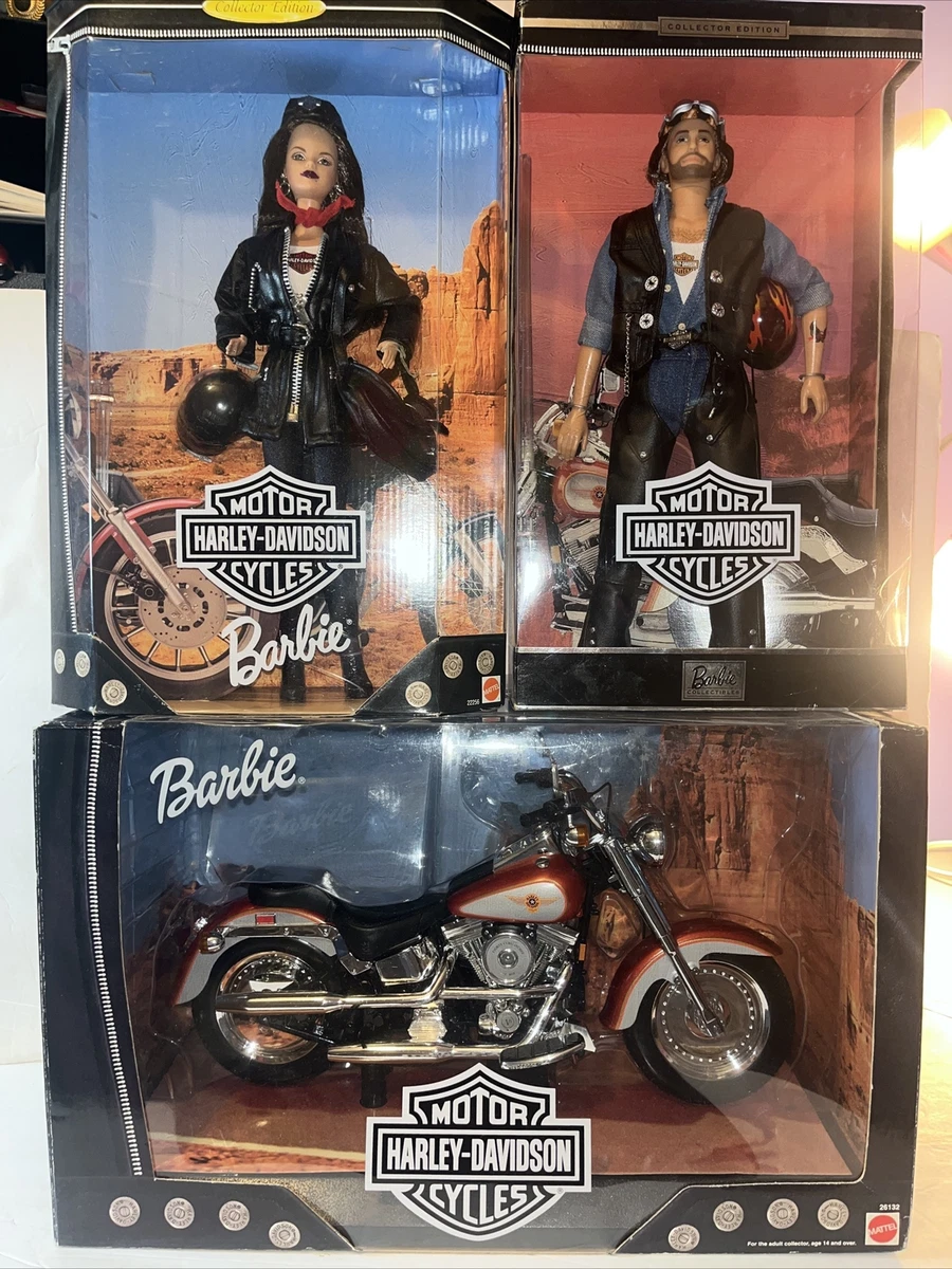 Barbie Collector Pink Label Harley-Davidson Motor Cycles Barbie & Ken Doll  Set