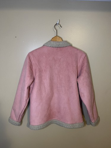 Woolrich Women's Coat Jacket Pink Faux Suede Sherpa Lined Size Small B5 - Picture 6 of 7