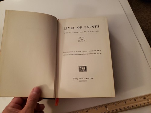 Lives Of Saints Vintage 1954 Catholic History John J Crawley AS IS HC Read Desc - Picture 9 of 23