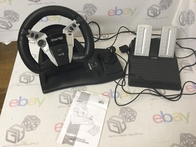 Logic3 Top Drive Gt Steering Wheel And Foot Pedals Playstation 1 Ps1 2 Ps2 Psx Ebay