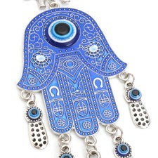 Turkish Blue Evil Eye Hamsa Hand Elephant Amulet Wall Protection Hanging Gift ??