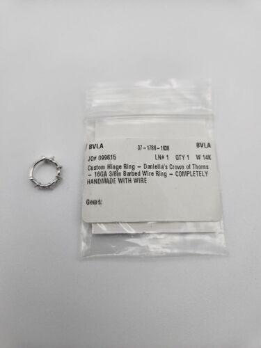 BVLA Daniella's Crown of Thorns White Gold 16 Gauge 3/8" Clicker - Picture 3 of 6