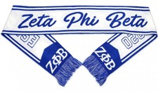 Zeta Phi Beta M6 Scarf White
