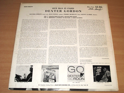 Dexter Gordon LP - Our Man In Paris / 1963 US MONO BLUE NOTE