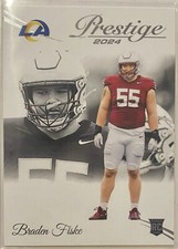 2024 Panini Prestige Braden Fiske #326 ROOKIE RC Los Angeles Rams