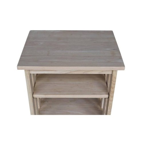Small Chair Side End Table With Storage For Bedside Night Stand Accent Shelf NEW - Picture 5 of 7