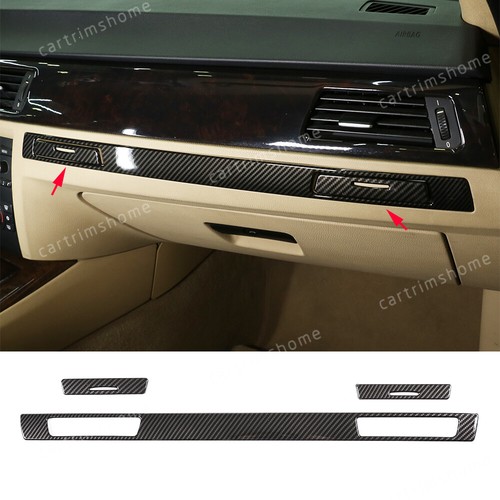 3*Tapas copiloto ABS de fibra de carbono para BMW Serie 3 E90 E92 E93 2005-12 - Imagen 1 de 12