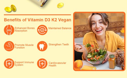 2 in 1 Vitamin K2 with D3 10000 IU Supplement, BioPerine Capsules, Immune Health - Picture 11 of 12