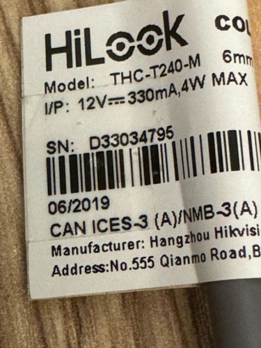 4MP 40M IR THC-T240-M HiWatch by Hikvision HD-TVI Dome Camera - Picture 5 of 6
