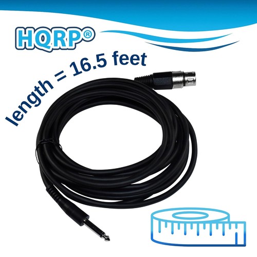 2-Pack HQRP 0.6cm Macho 6.35MM Ts Mono Jack A 3-Pin Hembra XLR Cable 5m - Imagen 2 de 10