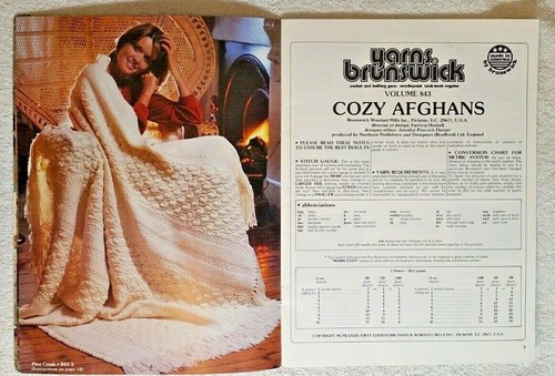 COZY AFGHANS To Crochet & Knit 4 Easy To Make Styles Pattern Vol 843 - Picture 4 of 8