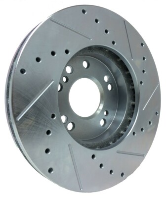 FRONT BRAKENETIC Sport Drill Slot Brake Rotors 30mm Z32
