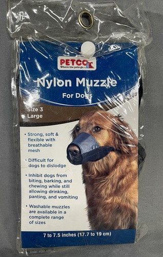 Petco Nylon und Netz Hund Schnauze Größe 3 groß 7 bis 7,5 Zoll Neu