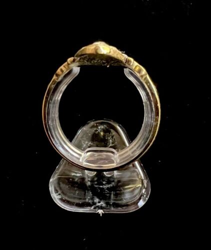 Antiker schöner BÖHMISCHER ART DECO DESIGN 18k Gold Galvanoplatte Ring -3 Größen - Bild 3 von 7