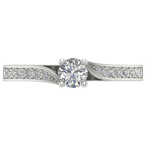 Juego de puntas de oro blanco 14 K anillo de aniversario solitario diamante redondo SI1 G 0,65 quilates - Imagen 6 de 8