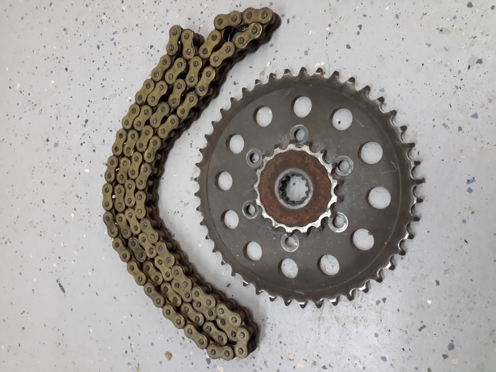 2002-2005 Kawasaki ZZR1200 Chain and Sprocket Kit USED zzr 1200 zx1200 44t 17t 