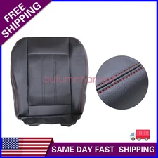 2008-2020 For Dodge Grand Caravan Driver Bottom Leather Seat Cover Red Seam